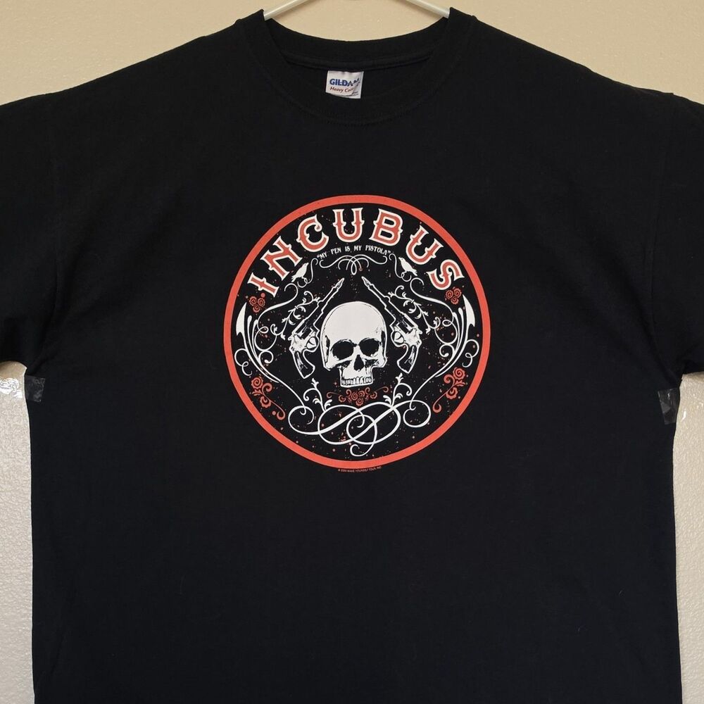 Vintage 2005 Incubus Make Yourself Tour XL T-Shirt My Pen is My Pistola EUC
